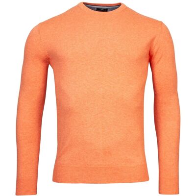 Baileys Trui Ronde Hals Single Knit Pima Cotton Soft Coral Melange / male Baileys Trui Ronde Hals Single Knit Pima Cotton Soft Coral Melange / male