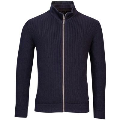 Baileys Vest Cardigan Zip Fine Structure Knit Navy / male Baileys Vest Cardigan Zip Fine Structure Knit Navy / male