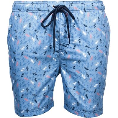 Baileys Swim Short Olive Leaves Pattern Federal Blue / male Baileys Swim Short Olive Leaves Pattern Federal Blue / male