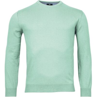 Baileys Trui Ronde Hals Single Knit Pima Cotton Olive Melange / male Baileys Trui Ronde Hals Single Knit Pima Cotton Olive Melange / male