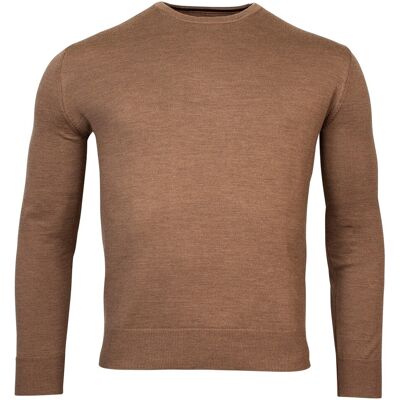 Baileys Trui Crew Neck Pullover Single Knit Uni Merino Choco Brown / male Baileys Trui Crew Neck Pullover Single Knit Uni Merino Choco Brown / male