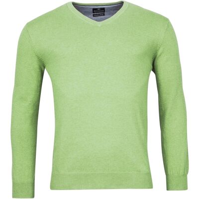 Baileys Trui V-Hals Single Knit Pima Cotton Midden Groen / male Baileys Trui V-Hals Single Knit Pima Cotton Midden Groen / male