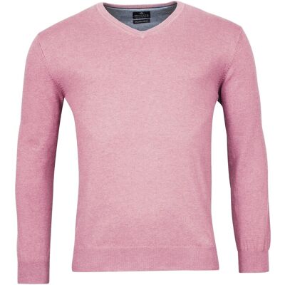 Baileys Trui V-Hals Single Knit Pima Cotton Lilac Melange / male Baileys Trui V-Hals Single Knit Pima Cotton Lilac Melange / male