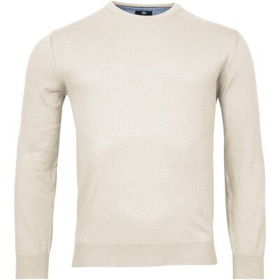 Baileys Trui Ronde Hals Single Knit Pima Cotton Beige Melange / male Baileys Trui Ronde Hals Single Knit Pima Cotton Beige Melange / male
