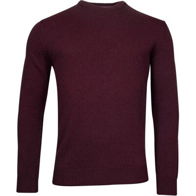 Baileys Trui Lamswol Ronde Hals Single Knit Bordeaux / male Baileys Trui Lamswol Ronde Hals Single Knit Bordeaux / male