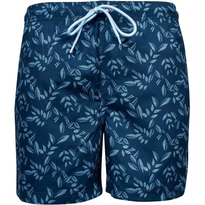 Baileys Swim Short Allover Leaves Pattern Dark Blue / male Baileys Swim Short Allover Leaves Pattern Dark Blue / male
