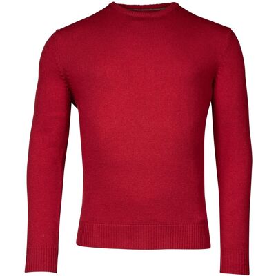Baileys Trui Lamswol Ronde Hals Single Knit Rood / male Baileys Trui Lamswol Ronde Hals Single Knit Rood / male