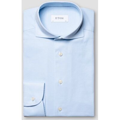 Eton Overhemd Four-Way Stretch Uni Wide-Spread Collar Licht Blauw / male Eton Overhemd Four-Way Stretch Uni Wide-Spread Collar Licht Blauw / male