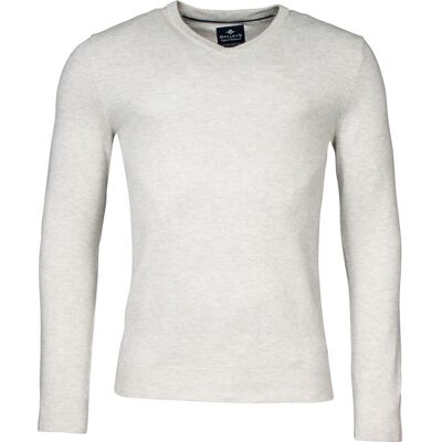 Baileys Trui V-Neck Body And Sleeves Two-Tone Structure Jacquard Kitt / male Baileys Trui V-Neck Body And Sleeves Two-Tone Structure Jacquard Kitt / male