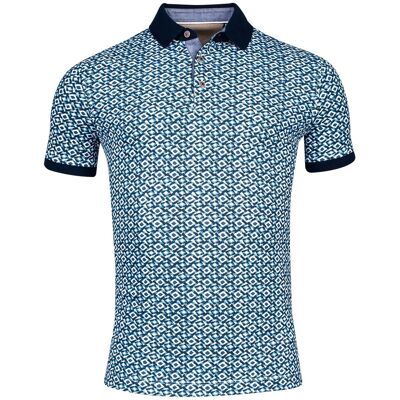Baileys Polo Piqué Diagonal Open Squares Fantasy Bright Cobalt / male Baileys Polo Piqué Diagonal Open Squares Fantasy Bright Cobalt / male