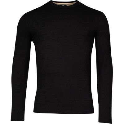 Baileys Trui Ronde Hals Single Knit Pima Cotton Zwart / male Baileys Trui Ronde Hals Single Knit Pima Cotton Zwart / male