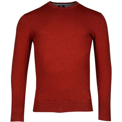 Baileys Trui Ronde Hals Single Knit Pima Cotton Stone Red / male Baileys Trui Ronde Hals Single Knit Pima Cotton Stone Red / male