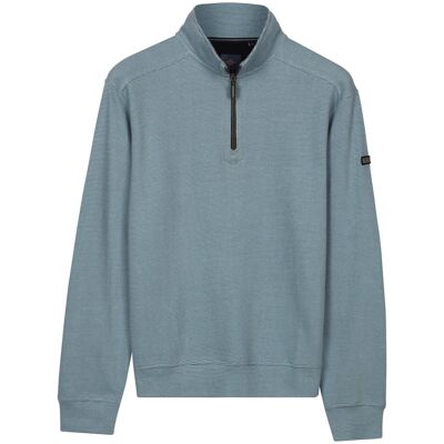 Baileys Trui Sweat Half Zip Stripe Structure Jacquard Sky Blue / male Baileys Trui Sweat Half Zip Stripe Structure Jacquard Sky Blue / male