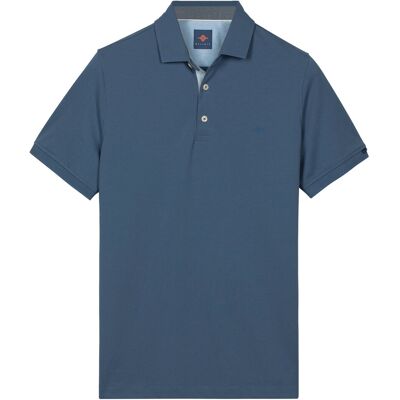 Baileys Polo Solid Oxford Piqué Cotton Stretch Riviera Blue / male Baileys Polo Solid Oxford Piqué Cotton Stretch Riviera Blue / male