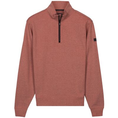 Baileys Trui Sweat Half Zip Subtle Faux Uni Two-Tone Terra / male Baileys Trui Sweat Half Zip Subtle Faux Uni Two-Tone Terra / male