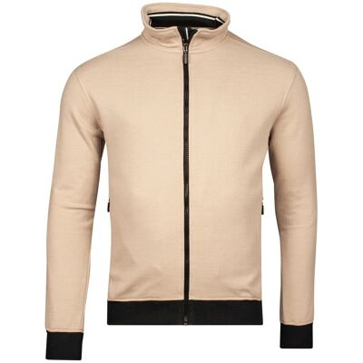 Baileys Vest Sweat Cardigan Zip Two-Tone Oxford Doubleface Jacquard Interlock Beige / male Baileys Vest Sweat Cardigan Zip Two-Tone Oxford Doubleface Jacquard Interlock Beige / male