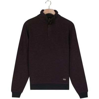 Baileys Trui Sweat Half Zip Two-Tone Jacquard Doubleface Interlock Deep Mauve / male Baileys Trui Sweat Half Zip Two-Tone Jacquard Doubleface Interlock Deep Mauve / male