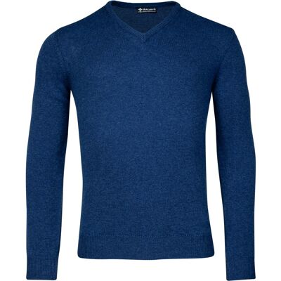 Baileys Trui Two Ply Scottish Lambswool V-Neck Pullover Single Knit Cobalt / male Baileys Trui Two Ply Scottish Lambswool V-Neck Pullover Single Knit Cobalt / male