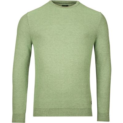 Baileys Trui Two-Tone Jacquard Crew Neck Allover Plated Pastel Groen / male Baileys Trui Two-Tone Jacquard Crew Neck Allover Plated Pastel Groen / male