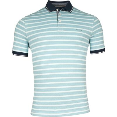 Baileys Polo Piqué Two-Tone Yarn Dyed Stripes Steel Blue / male Baileys Polo Piqué Two-Tone Yarn Dyed Stripes Steel Blue / male