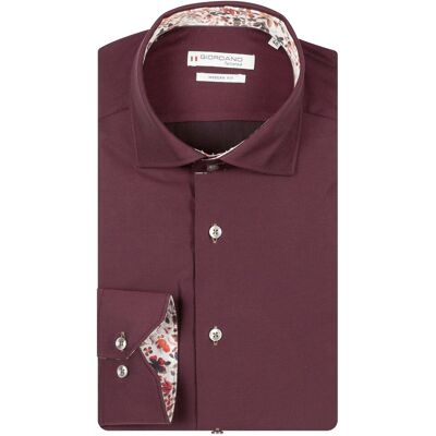 Giordano Overhemd Locarno Semi Cutaway Two-Ply Plain Twill Rood / male Giordano Overhemd Locarno Semi Cutaway Two-Ply Plain Twill Rood / male
