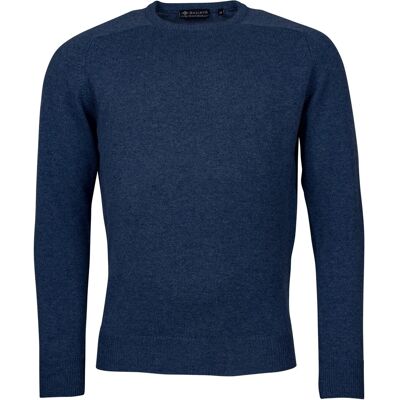Baileys Trui Scottish Lambswool Crew Neck Pullover Single Knit Dark Denim Blue / male Baileys Trui Scottish Lambswool Crew Neck Pullover Single Knit Dark Denim Blue / male