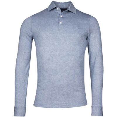 Baileys Polo Subtle Two-Tone Oxford Long Sleeve Cobalt / male Baileys Polo Subtle Two-Tone Oxford Long Sleeve Cobalt / male