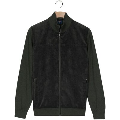 Baileys Vest Cotton Cashmere Fullzip Front Corduroy Layer Inside Lining Donker Groen / male Baileys Vest Cotton Cashmere Fullzip Front Corduroy Layer Inside Lining Donker Groen / male