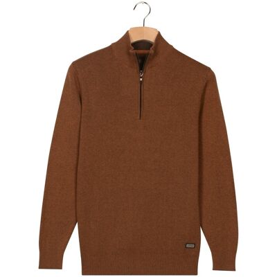 Baileys Trui Half Zip Allover Two-Tone Fine Texture Copper / male Baileys Trui Half Zip Allover Two-Tone Fine Texture Copper / male