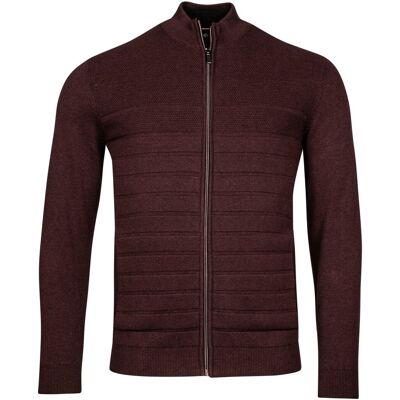 Baileys Vest Cardigan Zip Front Uni Color Multi Structure Knit Aubergine / male Baileys Vest Cardigan Zip Front Uni Color Multi Structure Knit Aubergine / male