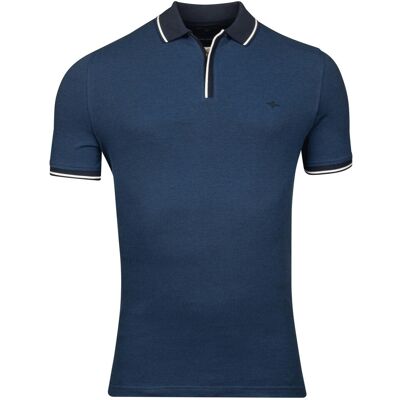 Baileys Polo Uni Color Zip Collar Chest Pocket Piqué Cobalt / male Baileys Polo Uni Color Zip Collar Chest Pocket Piqué Cobalt / male