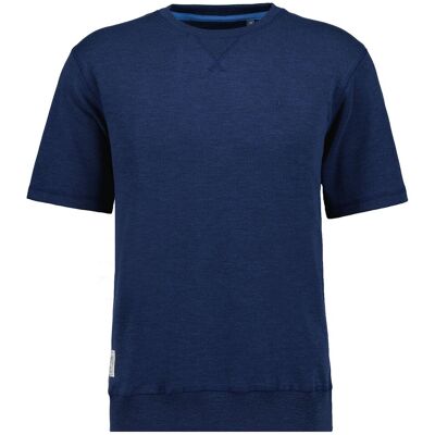Ragman Trui Two-Tone Short Sleeve Round Neck Sweat Jeans Blauw / male Ragman Trui Two-Tone Short Sleeve Round Neck Sweat Jeans Blauw / male