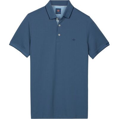 Baileys Polo Two-Tone Solid Fine Line Tipping Detail Riviera Blue / male Baileys Polo Two-Tone Solid Fine Line Tipping Detail Riviera Blue / male