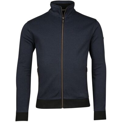 Baileys Vest Sweat Cardigan Zip 2-Tone Jacquard Doubleface Interlock Deep Denim Blue / male Baileys Vest Sweat Cardigan Zip 2-Tone Jacquard Doubleface Interlock Deep Denim Blue / male