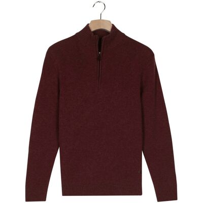 Baileys Trui Lambswool Half Zip Argyle Jacquard Knit Deep Mauve / male Baileys Trui Lambswool Half Zip Argyle Jacquard Knit Deep Mauve / male