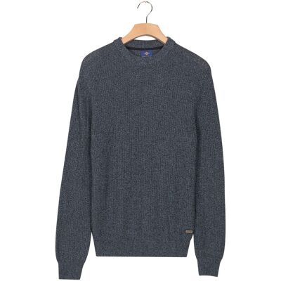 Baileys Trui Crew Neck Mouliné Rib Structure Twisted Colors Faded Denim Blue / male Baileys Trui Crew Neck Mouliné Rib Structure Twisted Colors Faded Denim Blue / male