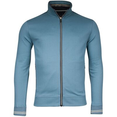 Baileys Vest Sweat Cardigan Zip Subtle Uni Color Honeycomb Texture Steel Blue / male Baileys Vest Sweat Cardigan Zip Subtle Uni Color Honeycomb Texture Steel Blue / male