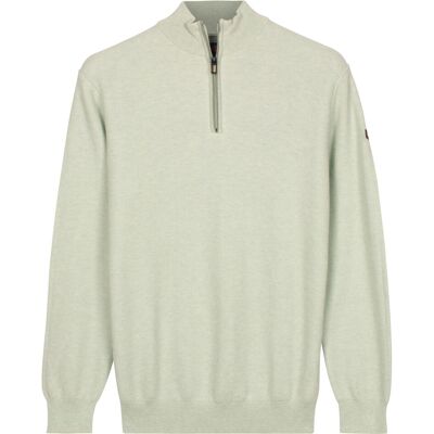 Baileys Trui Half Zip Subtle Faux-Uni Structure Knit Pastel Groen / male Baileys Trui Half Zip Subtle Faux-Uni Structure Knit Pastel Groen / male