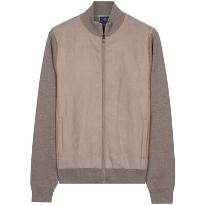 Baileys Vest Full Zip Milano Knit Suedine Front Light Padded Quilted Steel Grey / male Baileys Vest Full Zip Milano Knit Suedine Front Light Padded Quilted Steel Grey / male