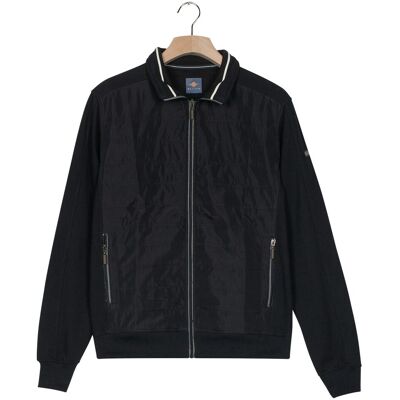 Baileys Vest Sweat Cardigan Zip Honeycomb And Nylon Quilted Front Navy / male Baileys Vest Sweat Cardigan Zip Honeycomb And Nylon Quilted Front Navy / male