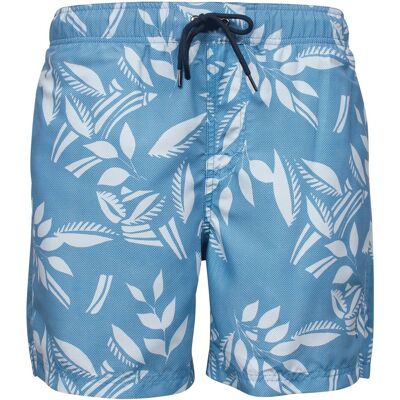 Baileys Swim Short Allover Leaves Drawstring Denim Blue / male Baileys Swim Short Allover Leaves Drawstring Denim Blue / male
