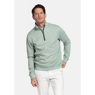 Baileys Trui Sweat Half Zip Subtle Faux Uni Two-Tone Misty Green / male Baileys Trui Sweat Half Zip Subtle Faux Uni Two-Tone Misty Green / male