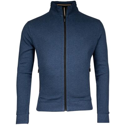 Baileys Vest Uni Color Waffle Texture Interlock Sweat Zip Deep Denim Blue / male Baileys Vest Uni Color Waffle Texture Interlock Sweat Zip Deep Denim Blue / male