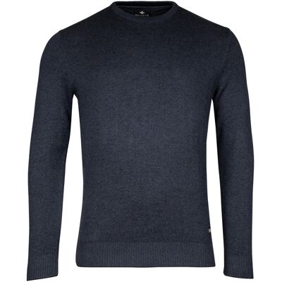 Baileys Trui Crew Neck Allover 2-Tone Deep Denim Blue / male Baileys Trui Crew Neck Allover 2-Tone Deep Denim Blue / male
