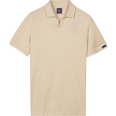 Baileys Polo No-Button Closure Two-Tone Oxford Piqué Shell / male Baileys Polo No-Button Closure Two-Tone Oxford Piqué Shell / male