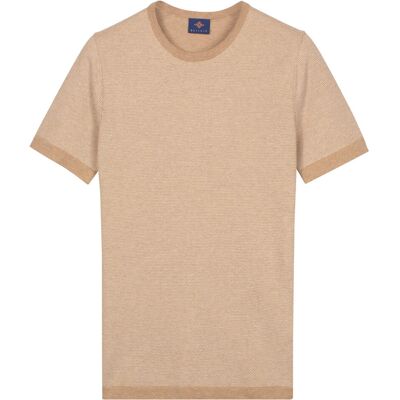 Baileys Trui Crew Neck Two-Tone Jacquard Texture Zand / male Baileys Trui Crew Neck Two-Tone Jacquard Texture Zand / male