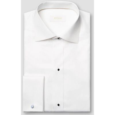 Eton Overhemd Elevated Organic Supima 120 Cotton Twill Uni Color French Cuffs Wit / male Eton Overhemd Elevated Organic Supima 120 Cotton Twill Uni Color French Cuffs Wit / male