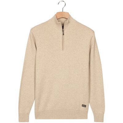 Baileys Trui Half Zip Allover Two-Tone Fine Texture Kitt / male Baileys Trui Half Zip Allover Two-Tone Fine Texture Kitt / male