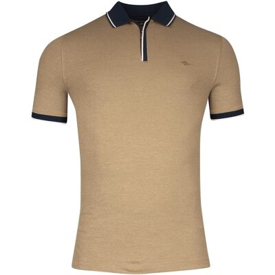 Baileys Polo Fine Texture Two-Tone Oxford Piqué Subtle Contrast Taupe / male Baileys Polo Fine Texture Two-Tone Oxford Piqué Subtle Contrast Taupe / male