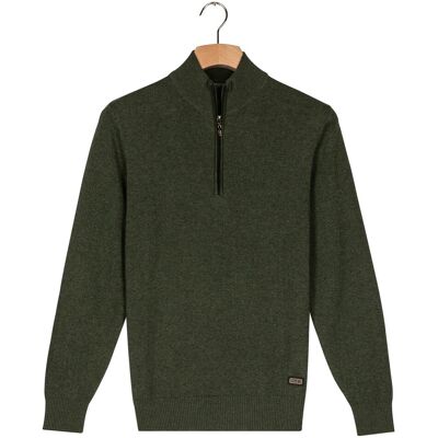 Baileys Trui Half Zip Allover Two-Tone Fine Texture Donker Groen / male Baileys Trui Half Zip Allover Two-Tone Fine Texture Donker Groen / male